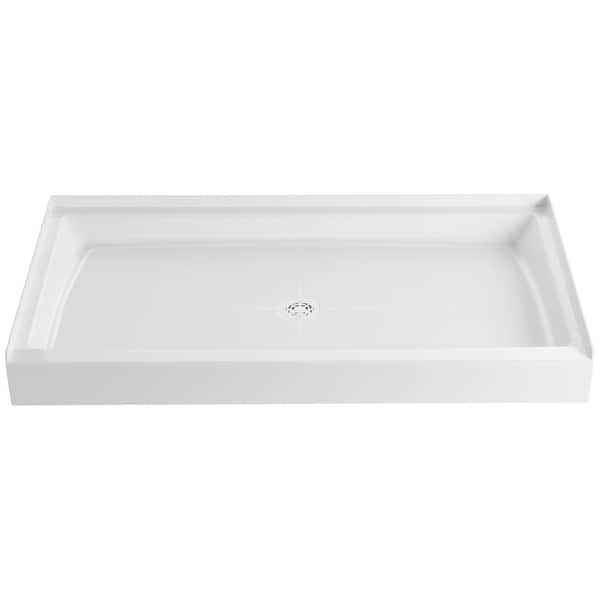 Shop Proflo Pfsb5434 54 X 34 Single Curb Slip Resistant Shower Pan For White Overstock 13295348