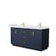 Option Dark Blue, Gold Trim, White Cultured Marble Top