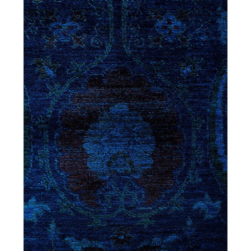 Overdyed One-of-a-Kind Hand-Knotted Area Rug - Navy - 12' 1" x 17' 7"