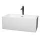 Option White / Polished Chrome Trim / Matte Black Faucet