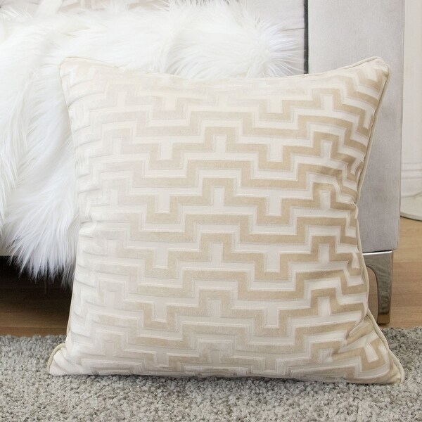 Homey Cozy Heavy Cut Velvet Throw Pillow Cover Insert Set of 2