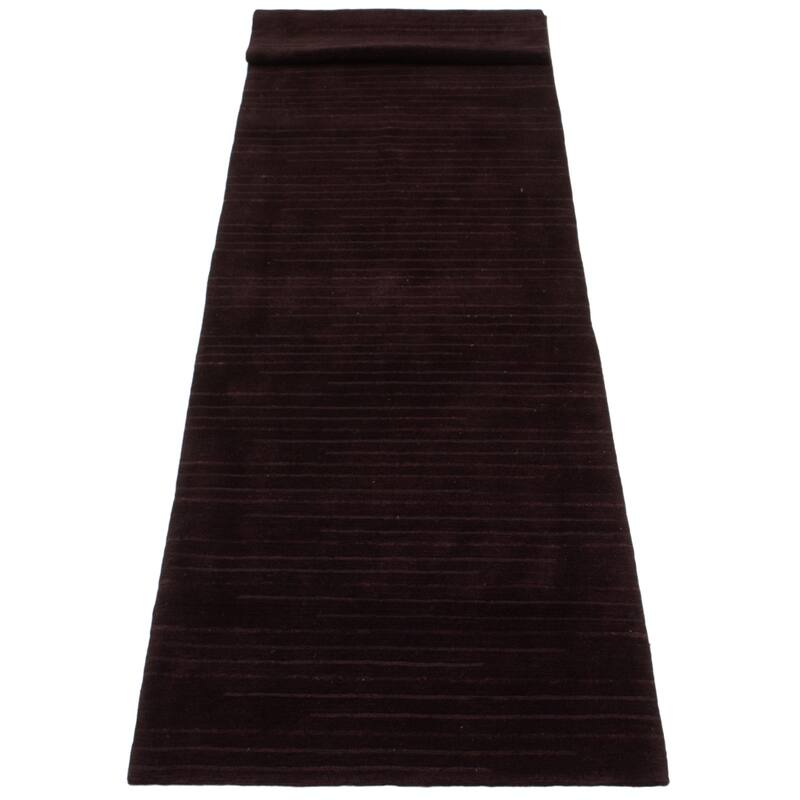 ECARPETGALLERY Hand-knotted Opulence Magenta Wool Rug - 3'0 x 10'11