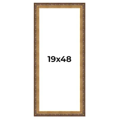 19x48 Frame Vintage Gold Solid Wood Picture Frame | 2.5 Inch Moulding