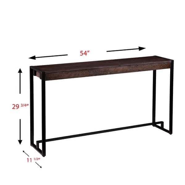 dimension image slide 3 of 5, SEI Furniture Macen Modern Narrow Industrial Console Table