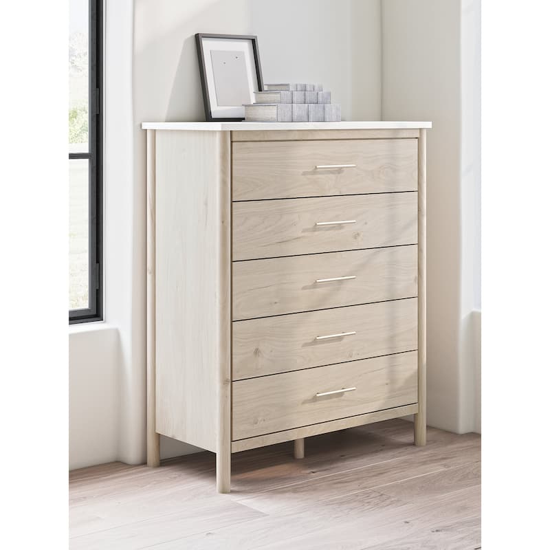 Signature Design by Ashley Cadmori Beige/White Chest of Drawers