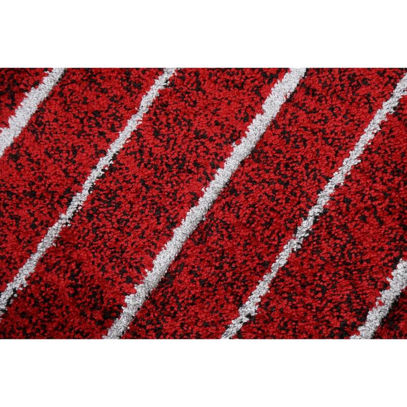 Red Chevron Style Transitional Oriental Turkish Rug Modern Carpet