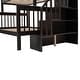 preview thumbnail 17 of 17, Twin over Full Bunk Bed with Drawer, Storage and Guard Rail, Espresso