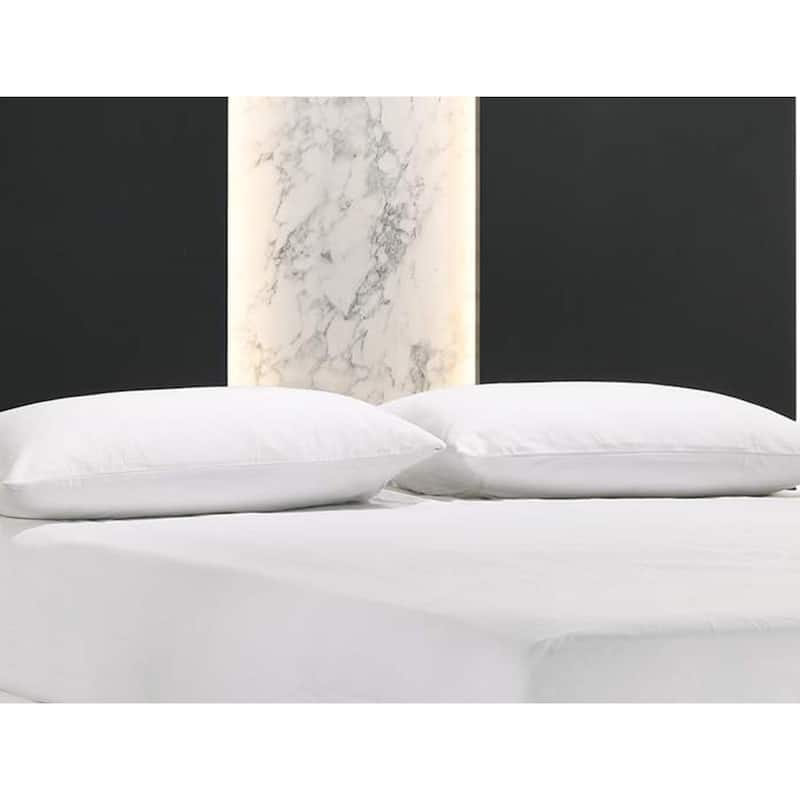 Amey Queen Panel Bed, Built In Light, White Marble Trim, Black Wood