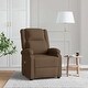 preview thumbnail 1 of 6, vidaXL Massage Chair Brown Fabric - 27.6" x 36.6" x 38.6"