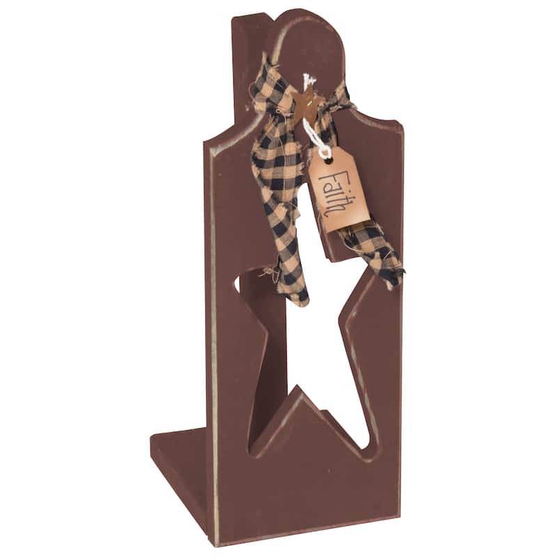 Amish Made Pine Primitive Paper Towel Holder - Burgundy