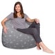 preview thumbnail 169 of 189, Kids Bean Bag Chair, Big Comfy Chair - Machine Washable Cover 48 Inches Extra Large - Canvas White Dandelions on Gray