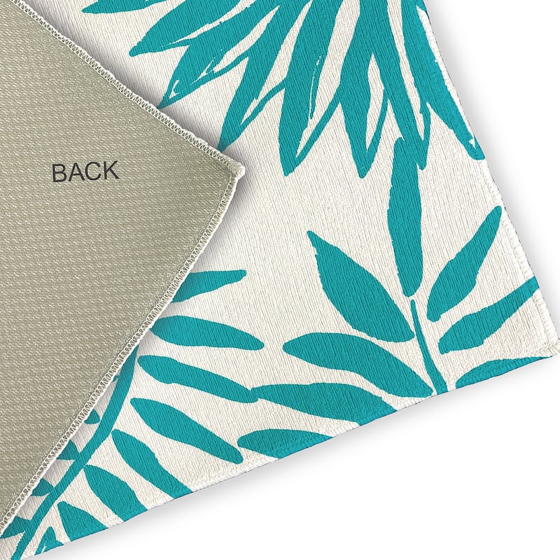 Pineapple Leaves Spring Chenille Indoor/Outdoor Rug