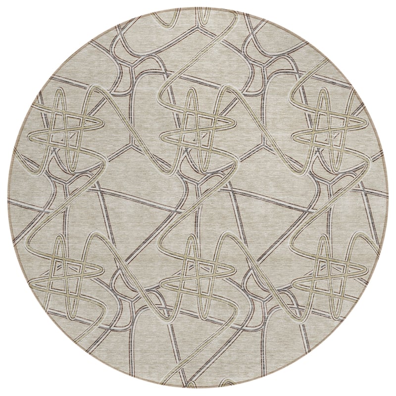 HomeRoots Geometric Contemporary Rectangle Outdoor Rug