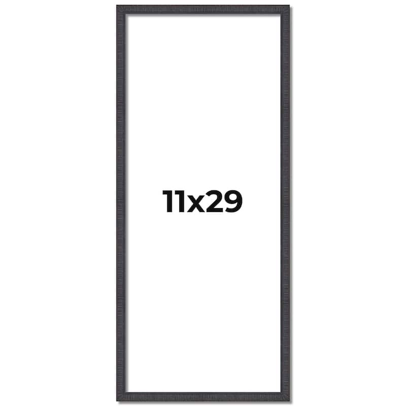 11x29 Frame Brown Solid Wood Picture Frame - Complete Modern Photo