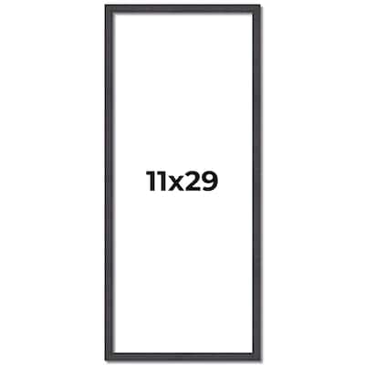 11x29 Frame Brown Solid Wood Picture Frame - Complete Modern Photo
