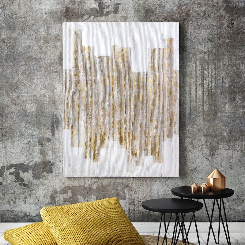 The City Textured Metallic Hand Painted Wall Art by Martin Edwards