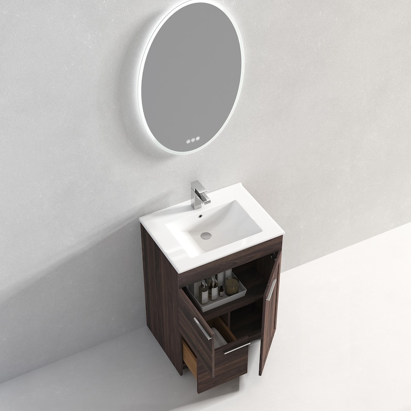 Blossom Hanover 24 Inch Bathroom Vanity with Topmount Ceramic Sink