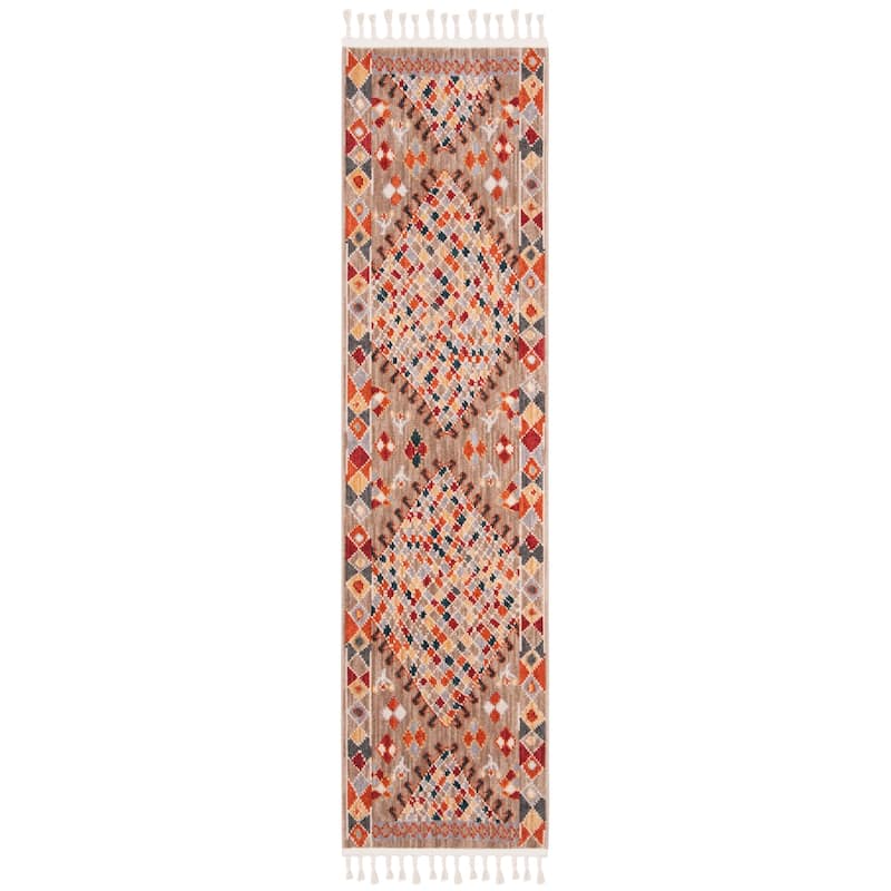 SAFAVIEH Farmhouse Delja Boho Tribal Polyester Rug