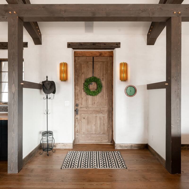 1-Light Gold Wall Sconce with Woven Rope Shade - 6.3" W × 5.1" D × 16.1" H