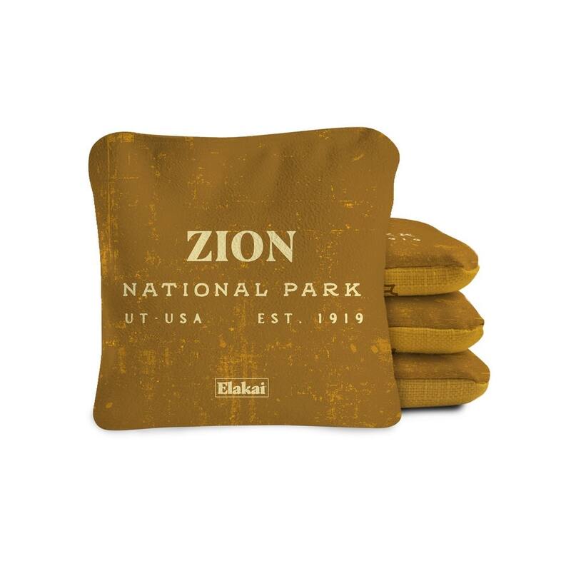 Zion National Park Dual Sided Pro Cornhole Bags (Set of 4) - Gold