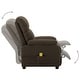 preview thumbnail 4 of 5, vidaXL Massage Recliner Brown Fabric - 28.7" x 35.4" x 39.4"
