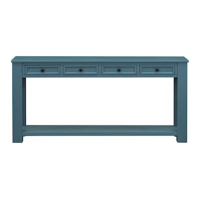Console Table with Storage Drawers and Bottom Shelf for Entryway