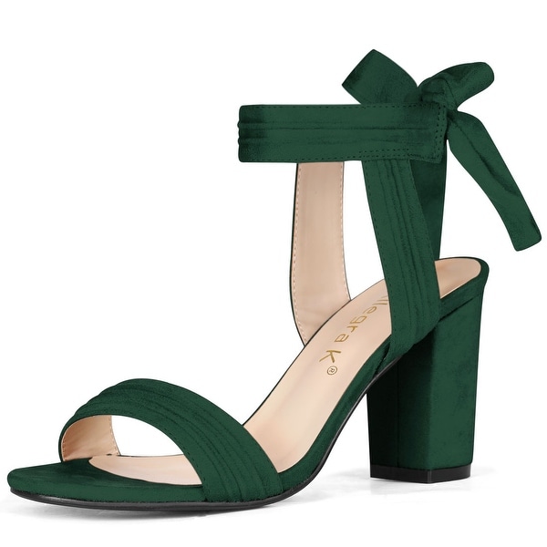 open toe chunky heel sandals