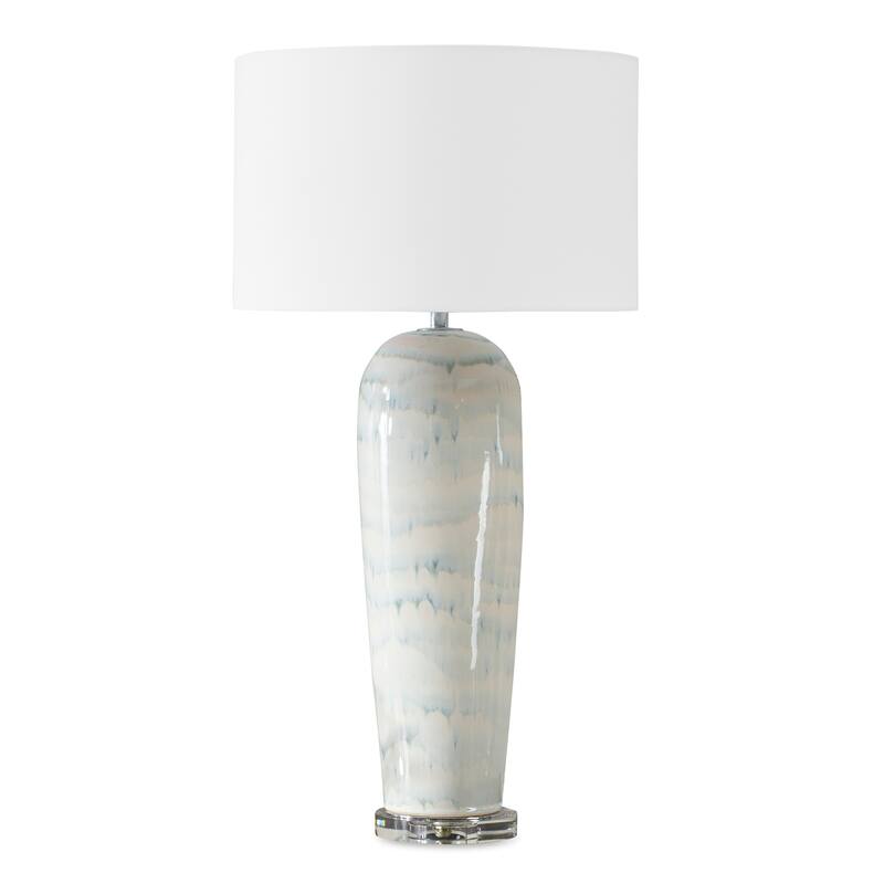Uttermost Arden White Glaze Table Lamp - 32.5" H X 18" W X 18" D