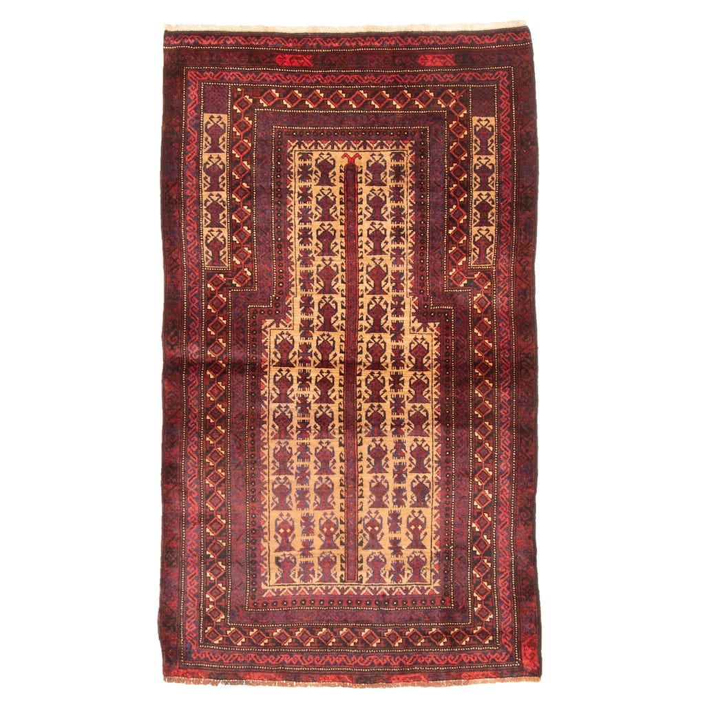 ECARPETGALLERY Hand-knotted Teimani Tan Wool Rug - 3'0 x 5'3