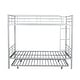preview thumbnail 5 of 14, Industrial Modern Full over Full Metal Bunk Bed with Trundle, Save Space or Split Into 2 Beds, Crafted For Safety, Silver