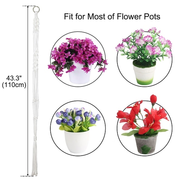 Outdoor Indoor Balcony Nylon Macrame Plant Hanger Flower Pot