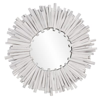 Allan Andrews Durango Round White Mirror