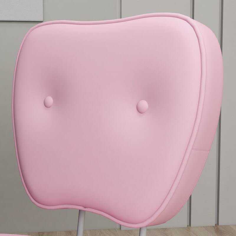 Vinsetto Armless Office Chair, PU Leather Computer Desk Chair with Adjustable Height