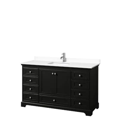 Deborah 60-inch Single Vanity, Cultured Marble Top