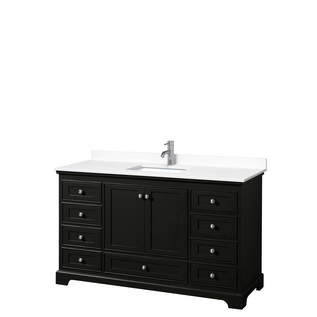 Deborah 60-inch Single Vanity, Cultured Marble Top