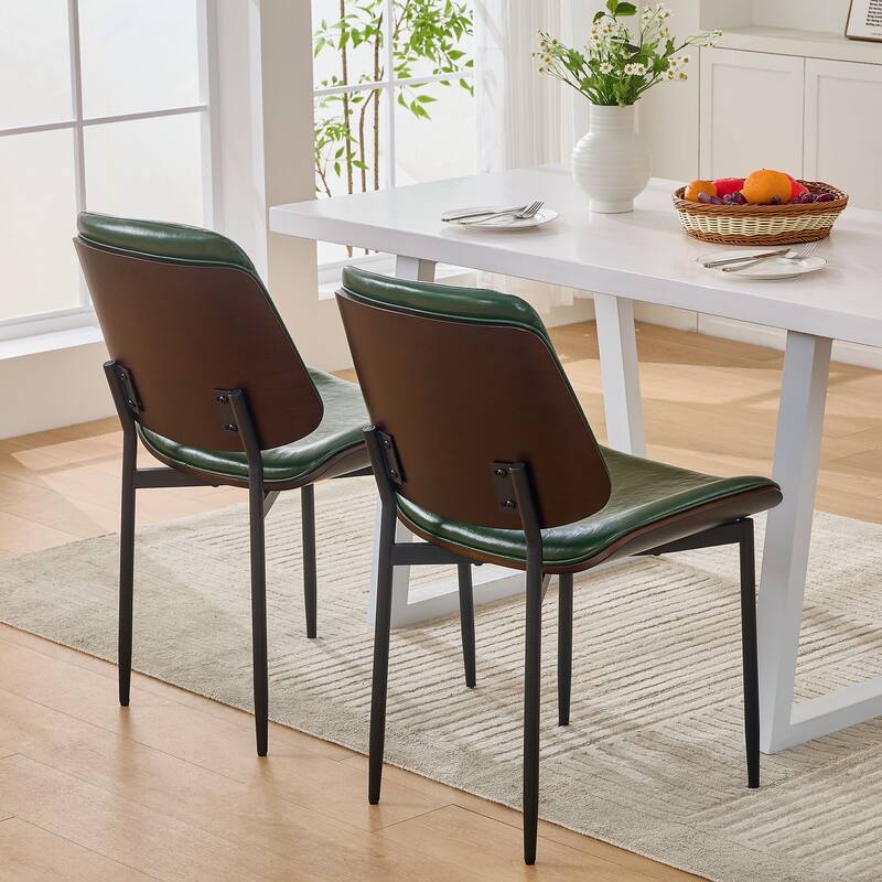 Set of 2 Mid-Century Dining Chairs, Retro Bentwood Design