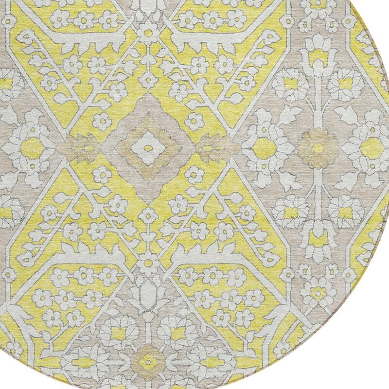 HomeRoots Floral Transitional Rectangle Outdoor Rug