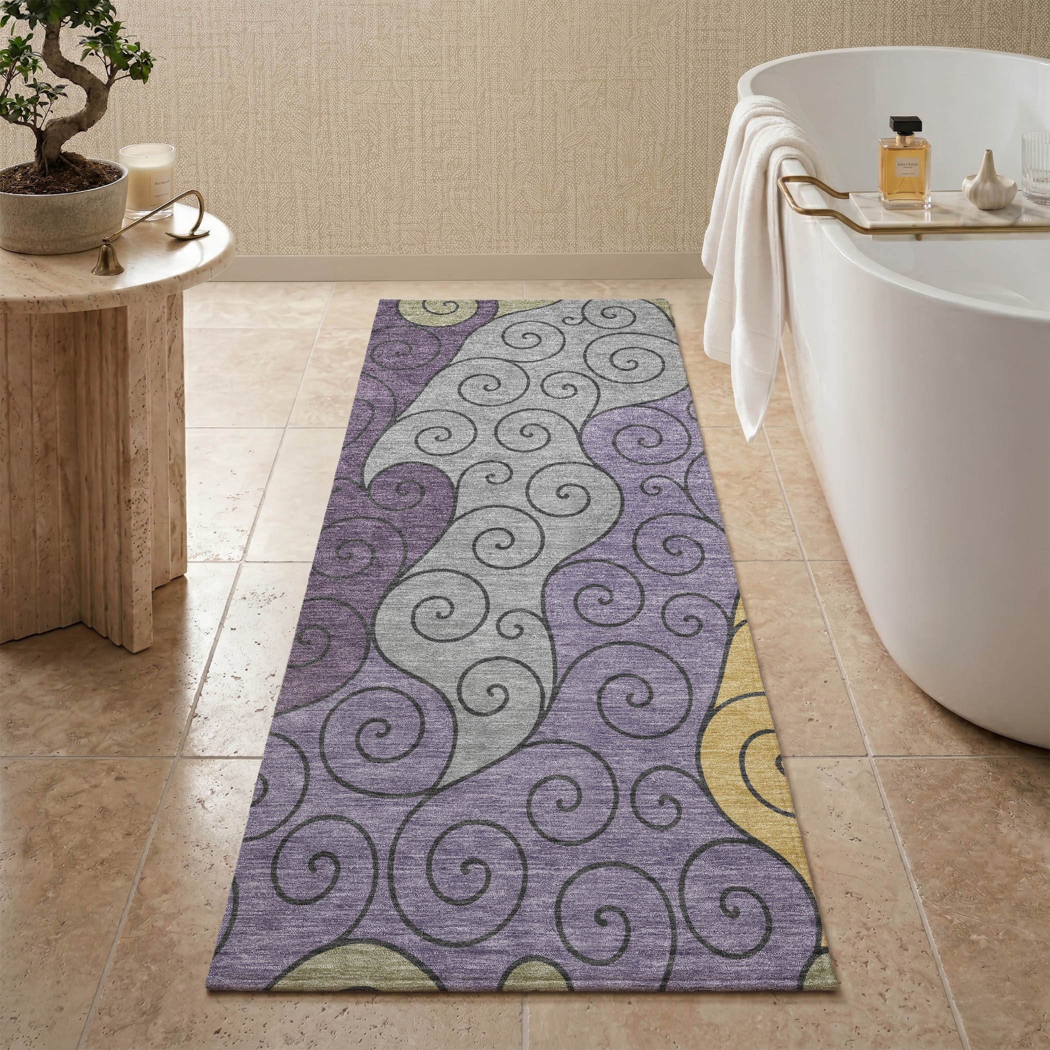 Premium Washable Super Soft Contemporary Marshall Mayfield Rug