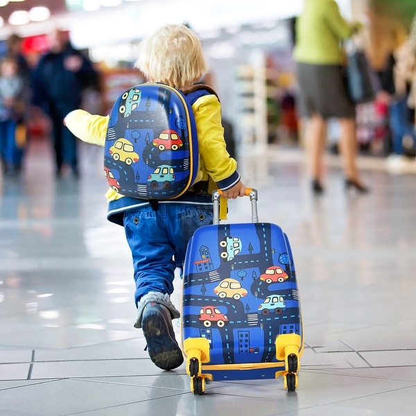 2PCS Kid Baggage Set Kids Travel Rolling Trolley with Spinner Wheels On Sale Bed Bath Beyond 35705707