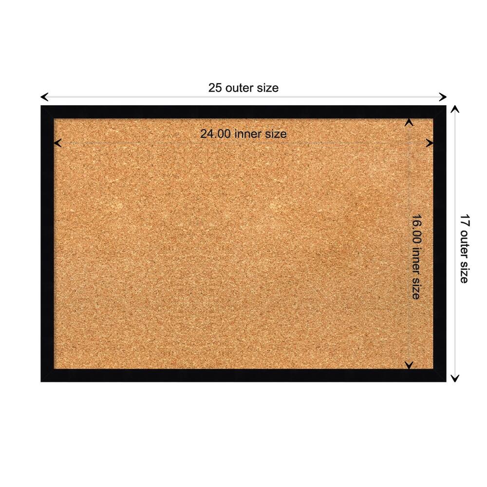 Svelte Wood Framed Natural Corkboard Bulletin Board
