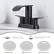 preview thumbnail 36 of 41, WOWOW 4 in. Centerset Double Handle Waterfall Bathroom Sink Faucet