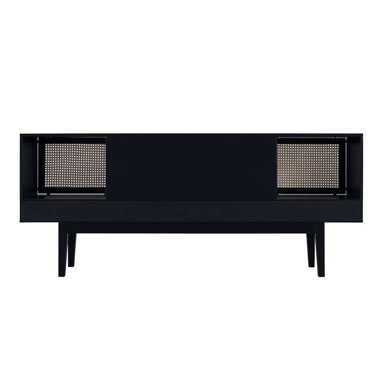SEI Furniture Mid-century Modern TV Stand Media Console for TV's up to 68"