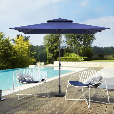Pellebant 9 x 5 Ft Market Umbrella with Double Top, Base Not Included