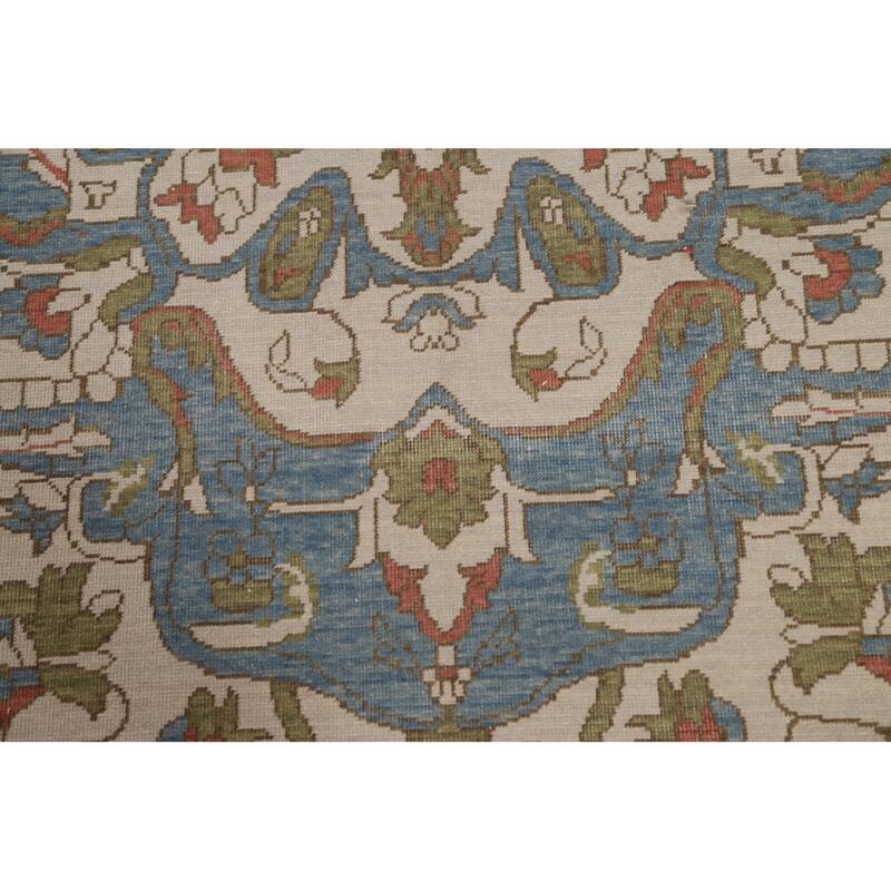 Floral Traditional Oushak Turkish Oriental Wool Area Rug Hand-knotted - 9'9" x 13'0"