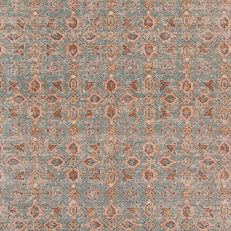 Ethereal Kina Vintage Floral Teal/Sienna Area Rug