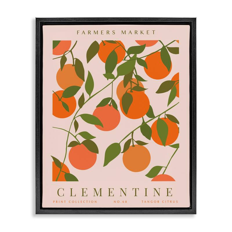Stupell Clementine Gallery Print Framed Floater Canvas Wall Art Design By Kamdon Kreations - 25 x 31 - Black