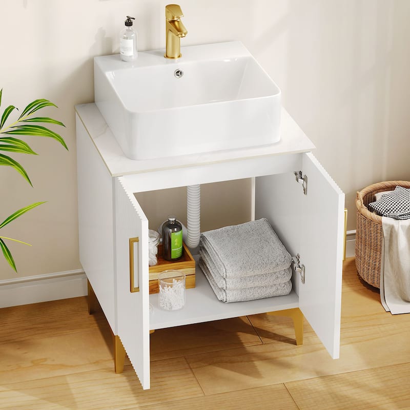 Moasis Single Bathroom Vanity with Ceramic Vessel Sink