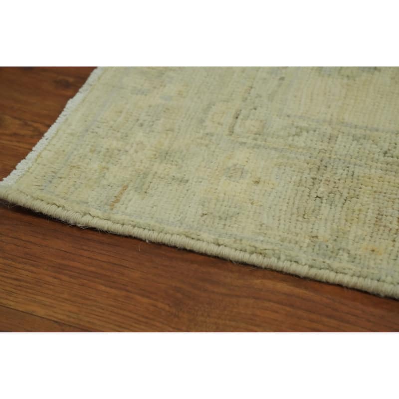 Vegetable Dye Wool Oushak Turkish Rug, Geometric - 6' 0'' X 2' 10''