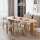 preview thumbnail 9 of 7, Solid Wood Oval Dining Table for 6-8 People Nordic style