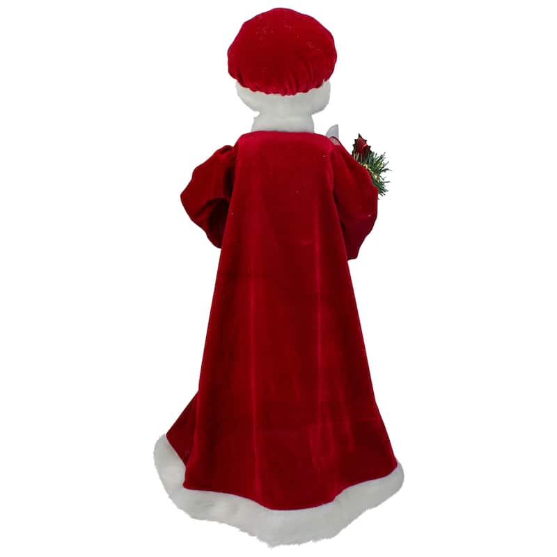 24-Inch Animated Mrs. Claus with Lighted Candle Musical Christmas Figure - 24"